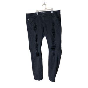 Torrid Premium Distressed Skinny Black Jeans‎ Size 18
